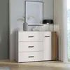 Image de Commode WAIKATO 3 Tiroirs - Décor Cachemire - L120 x P41x H90 cm