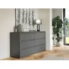 Image de Commode - CHELSEA - 6 tiroirs - Anthracite - 154 x 422 x 799 cm