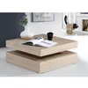 Image de Table basse plateau rotatif - Carré - Chêne - 78 x 78 x 36 cm - COFFEE
