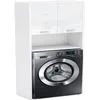 Image de Meuble de salle de bain - STIV - 64 cm - Blanc brillant - Rangement moderne - Contemporain