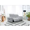 Image de CanapÃ© droit 3 places avec 2 relax Ã©lectriques tissu gris clair en occasion ou reconditionné