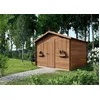 Image de Abri jardin bois traité autoclave - 17.87 m² - 4.21 x 4.28 x 2.51 m - 28 mm