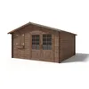 Image de Abri de jardin en bois 16m2 4x4m Traité Ep. 28mm Couleur: marron DOM181 ALTANKA