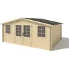 Image de Abri de jardin en bois 20m2 5x4m Ep. 28mm Couleur: naturel DOM526 ALTANKA