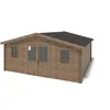 Image de Abri de jardin en bois - 3480m2 - 590x590m - Traité - Ep. 45mm - Couleur: marron - DOM656