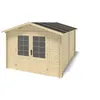 Image de Abri de jardin en bois - 12m2 - 3x4m - Ep. 28mm - Couleur: naturel - DOM661