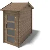 Image de Abri de jardin en bois - 450m2 - 150x3m - Traité - Ep. 28mm - Couleur: marron - DOM673