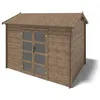 Image de Abri de jardin en bois - 12m2 - 4x3m - Traité - Ep. 28mm - Couleur: marron - DOM677