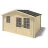 Image de Abri de jardin en bois - 12m2 - 4x3m - Ep. 28mm - Couleur: naturel - ALTANKA