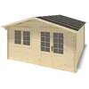 Image de Abri de jardin en bois - 25m2 - 5x5m - Ep. 34mm - Couleur: naturel - DOM722