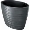 Image de Pot de fleurs 56L avec insert Maze 2en1 ovale anthracite