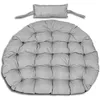 Image de Coussin de jardin 120 cm pour chaise suspendue nid de cigogne imperméable gris