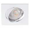 Image de Spot carré orientable - Support LED - Blanc - Diamètre 81mm - Alliage daluminium