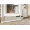 Image de Meuble TV - SELSEY - VELDIO - 175 cm - Taupe (gris-beige) - Suspendu