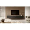 Image de Meuble TV - SELSEY - Bisira - Frêne noir - 200 cm - Finition mate