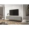 Image de Meuble TV - MUCALMA - 175 cm - gris avec inserts dorés