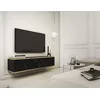 Image de Meuble TV - MUCALMA - 135 cm - marbre noir avec inserts dorés