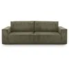 Image de Canapé convertible 3 Places avec coffre en velours côtelé vert kaki - Harper