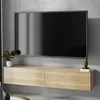Image de Meuble TV / Meuble de salon - NICOLE - 160 cm - chêne artisan - style moderne