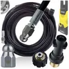 Image de Tuyau Haute Pression de Nettoyage Canalisation 20m M22 Bayonet   Flexible Nylon Pression 200 Bar Compatible Nettoyeur Kärcher