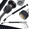 Image de Lance Haute Pression Coudée 60 cm 15° M22x1.5   Acier Inox Poignée Gomme Compatible avec Kärcher HD HDS