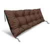 Image de Coussin de jardin 120x40 cm imperméable pour banc palette marron
