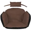 Image de Coussin de jardin 112 x 113 cm pour fauteuil suspendu motif nid de cigogne imperméable marron