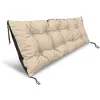 Image de Coussin de jardin 120x40 cm imperméable pour banc palette beige