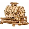 Image de Kit de maquette - WOODEN CITY - Moteur V8 - Bois - Pour adultes - Référence 316