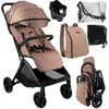 Image de MoMi ANDREA - Poussette auto-pliant 0m+ jusqu'à 22 kg - Légère 73 kg - Barre rotative - Kit accessoires + sac à dos - Marron