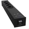 Image de Multiprise - TAGA HARMONY - PF-400USB - 4 prises filtrées - 2 ports USB filtrés - Noir
