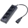 Image de Cordon secteur pour 4 sorties onduleur cee 7/5 / iec c14 male (collier) - iec/30cmx4