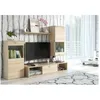Image de Ensemble meuble TV mural Rico - L 180 x P 38 x 140 cm - Beige