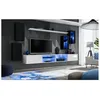 Image de Ensemble meuble TV mural Switch XXV - L 280 x P 40 x H 140 cm - Blanc et noir