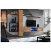 Image de Ensemble meuble TV mural Switch Met V - L 270 x P 40 x H 180 cm - Marron