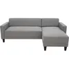 Image de Canapé dangle fixe 4 places BOB - Tissu souris - Réversible - L 197 x P 117 x H 65 cm