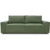 Image de Canapé convertible 3 places JOSH - Tissu Vert - Coffre de rangement - L 239 x P 117 x H 65 cm