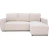 Image de Canapé dangle convertible réversible 3-4 places PHARELL - Velours côtelé beige - Coffre de rangement - L 230x P 155 x H 95 cm