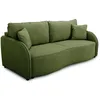 Image de Canapé convertible BARI 3 places - Tissu olive - Coffre de rangement - L215 x H89 x P100 cm