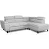 Image de Canapé dangle convertible - 4 personnes - STAN - Tissu Souris - 3 tétières - Réversible - 243 x 92 x 184 cm