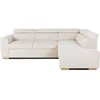 Image de Canapé dangle convertible réversible - 4/5 places - KELIO - Velours côtelé beige - 245 x 184 x 77/87cm