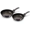 Image de Set de Poêles à Frire Induction 22 - 26cm Aluminium Antiadhésif Marbre sans PFOA Berlinger Haus Carbon Pro Gris 21426