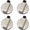 Image de Bouton Cuisinière à Gaz - Lot de 4 Boutons de Commande en Métal 6 mm pour Four et Cuisinière