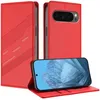Image de Etui Pour Google Pixel 10 / Pixel 10 Pro TPU housse de protection antichoc en cuir avec Fermeture magnétique invisible - Rouge