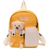 Image de Sac à dos décole pour enfants cartable de maternelle sac à dos tendance motif animal mignon jaune
