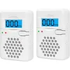 Image de Lot de 2 mini détecteurs de monoxyde de carbone sans fil alimentés par batterie avec écran LCD numérique (blanc)
