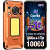 Image de OUKITEL WP500 Smartphone Robuste 32Go+1To 10000mAh/45W 108MP Caméra 678 IP68 Téléphone Incassable 5G Double SIM NFC GPS - Orange