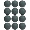 Image de Lot 12 boule tissu décoratif suspendu pour fêtechristms guirlande ornement coloris gris cendré - Diamètre 6 cm -JUANIO