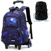 Image de Cartable Roulette Garon Primaire - Marque - Sac Dos pour Enfant - Bleu - Grande Capacit YYV
