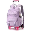 Image de Cartable Roulette Fille Primaire Sac Dos de Grande Capacit pour Enfant pour Quotidien et Voyage 3-12 Ans Violet CARTABLE